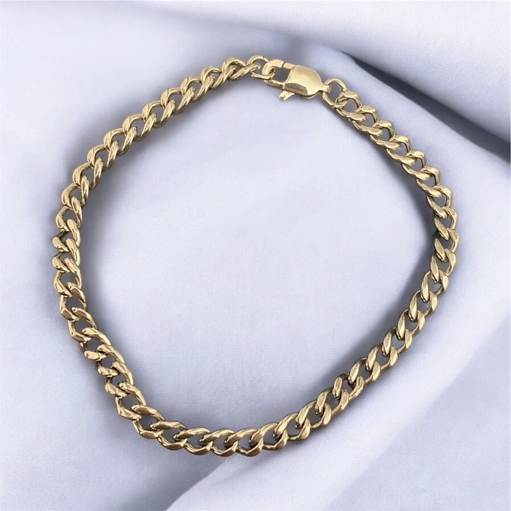 Cuban link Stainless Steel 8 inches, 5mm width bracelet - Silver